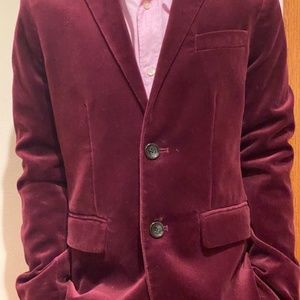 J Crew Holiday Velvet Blazer and Designer Shirt